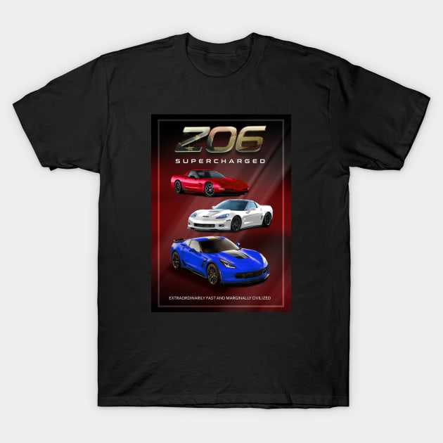 Corvette Z06 T-Shirt by hardtbonez